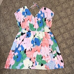 Colorful Women’s Mini Dress with Pockets